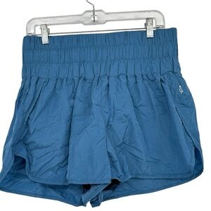 Free People Movement The Way Home Shorts Women’s XL Teal Activewear 2” Inseam